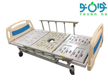 تخت سه شکن برقی لگن خور با تنظیم ارتفاع (موتور ریچمت)